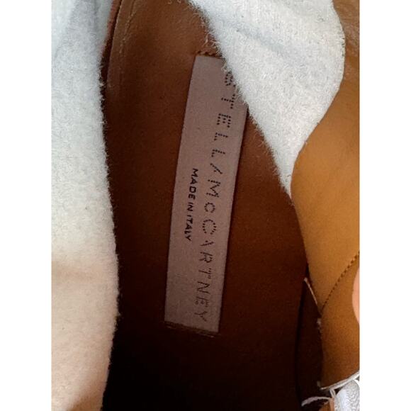 Stella McCartney white western sock stretch ankle BLOCK HEEL BOOTS 38/ US 8 - Picture 13 of 16